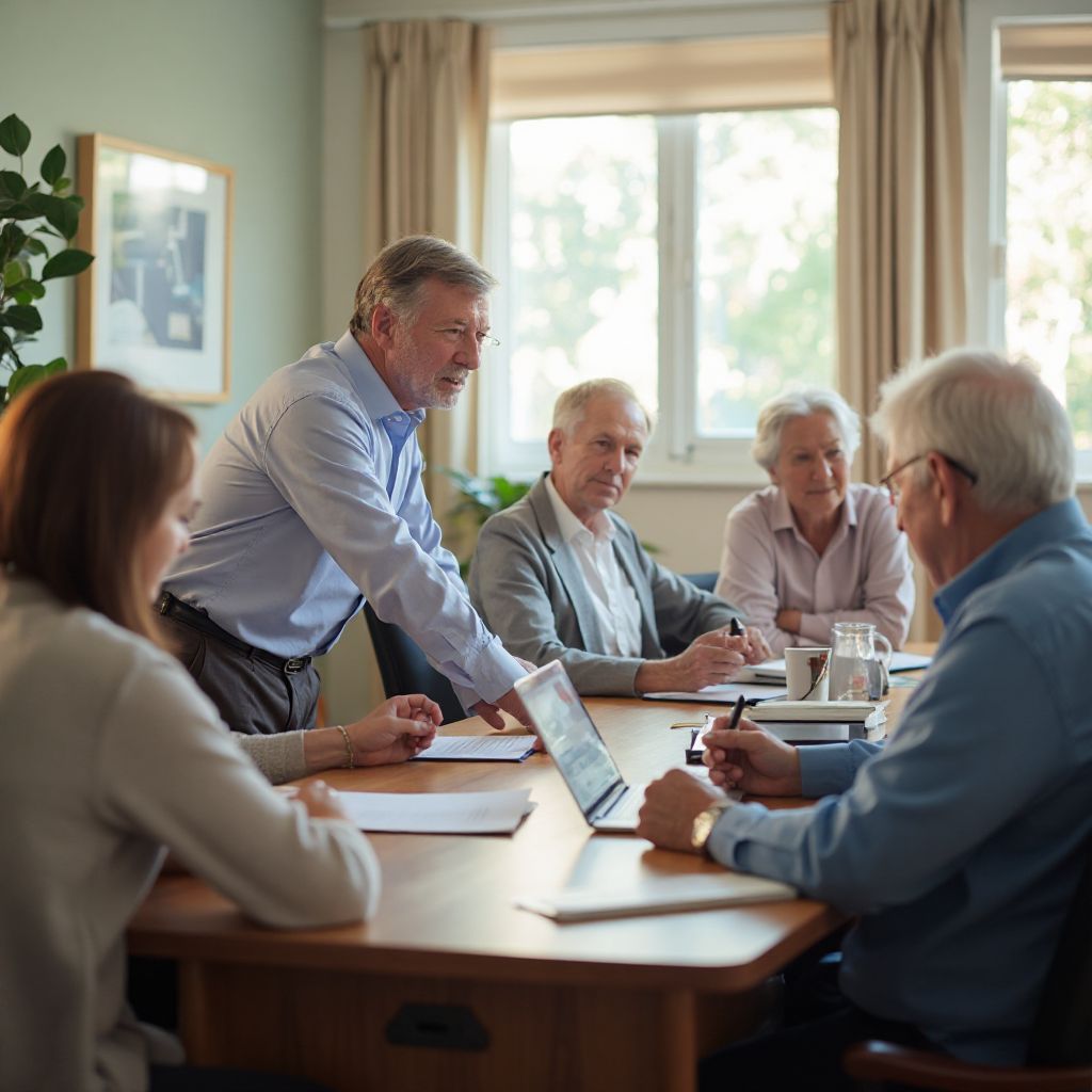 Retirement planning workshop with older adults