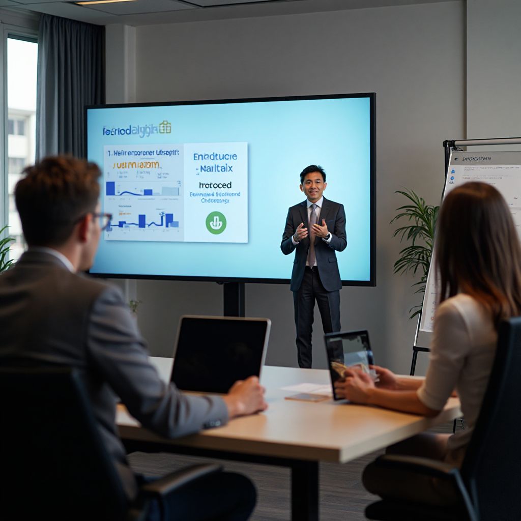 Online financial webinar presentation